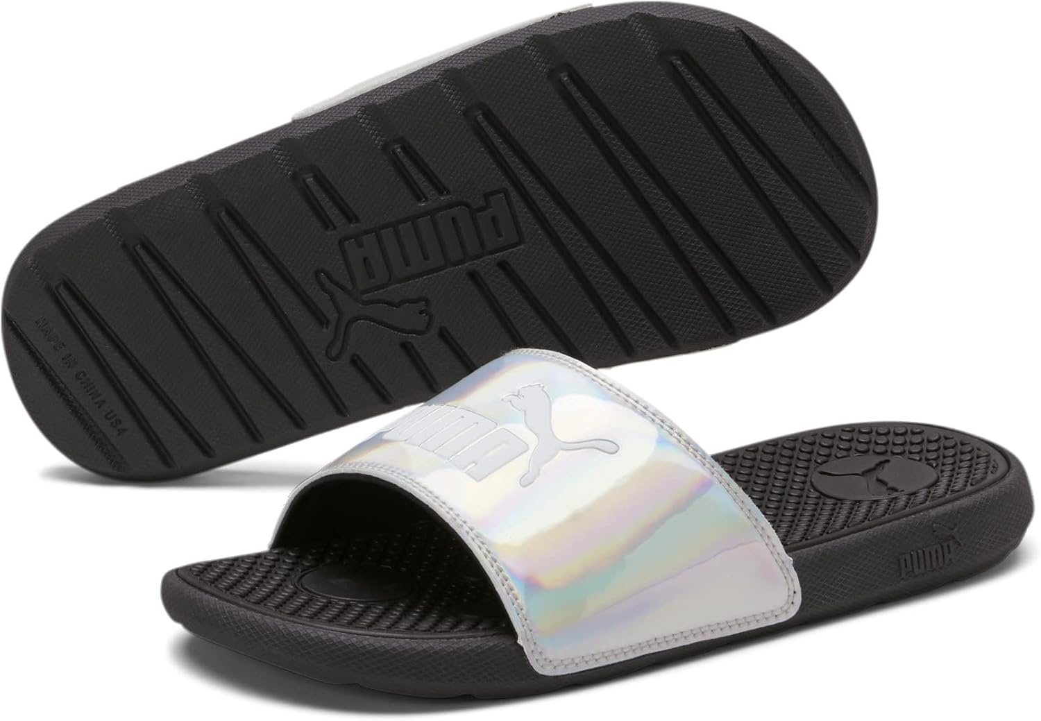 image:imagePUMA Kids Girls Cool Cat Irresistible Slide Casual Sandals CasualSilver