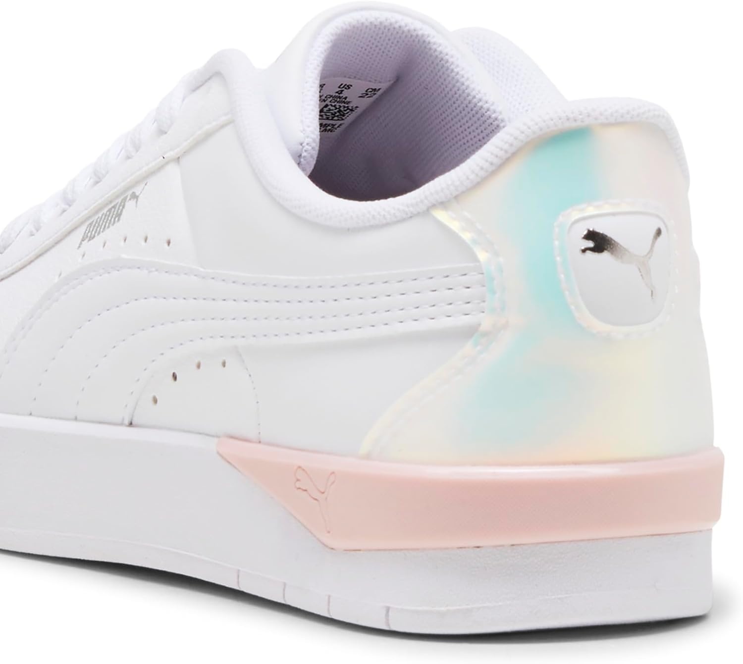 image:imagePUMA Kids Girls Jada Classic Holo 20 Sneakers Shoes Casual WhitePuma Whitemauve Mistpuma Silver