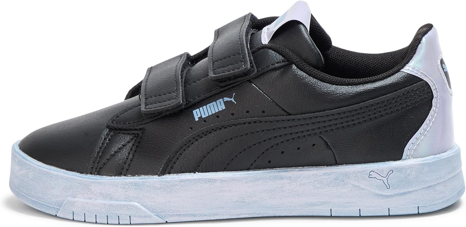 image:imagePUMA Kids Girls Jada Classic V Slip On Sneakers Shoes Casual WhiteBlacklilac Crushcool Blue Ah25