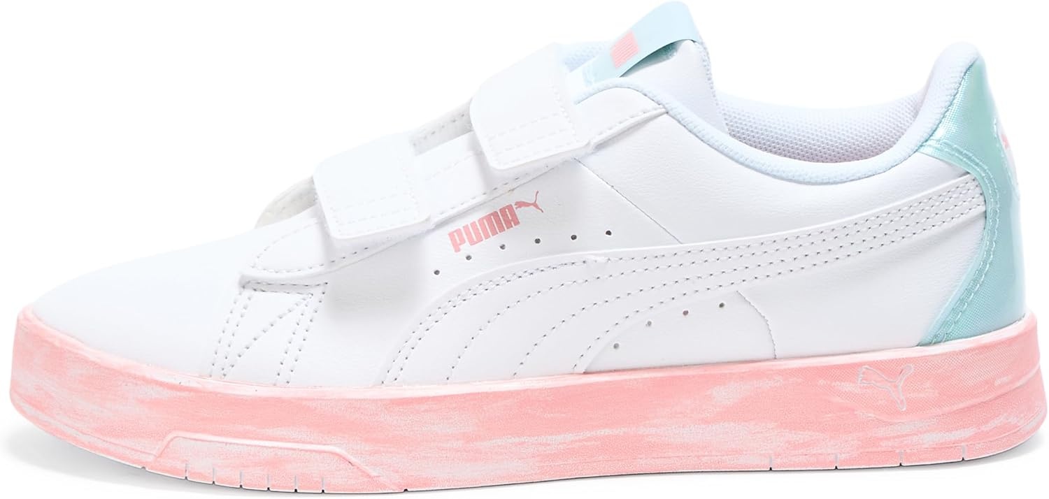 image:imagePUMA Kids Girls Jada Classic V Slip On Sneakers Shoes Casual WhiteWhitesea Glasspinkscape Ah25