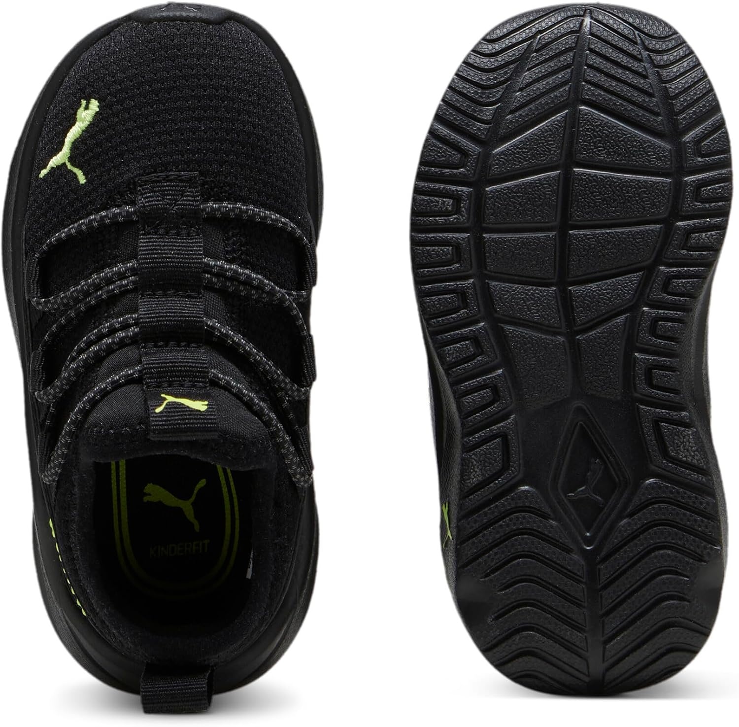 image:imagePUMA Kids Girls One4all Slip On Sneakers Shoes Casual PinkPuma Blacklime Powcool Dark Gray