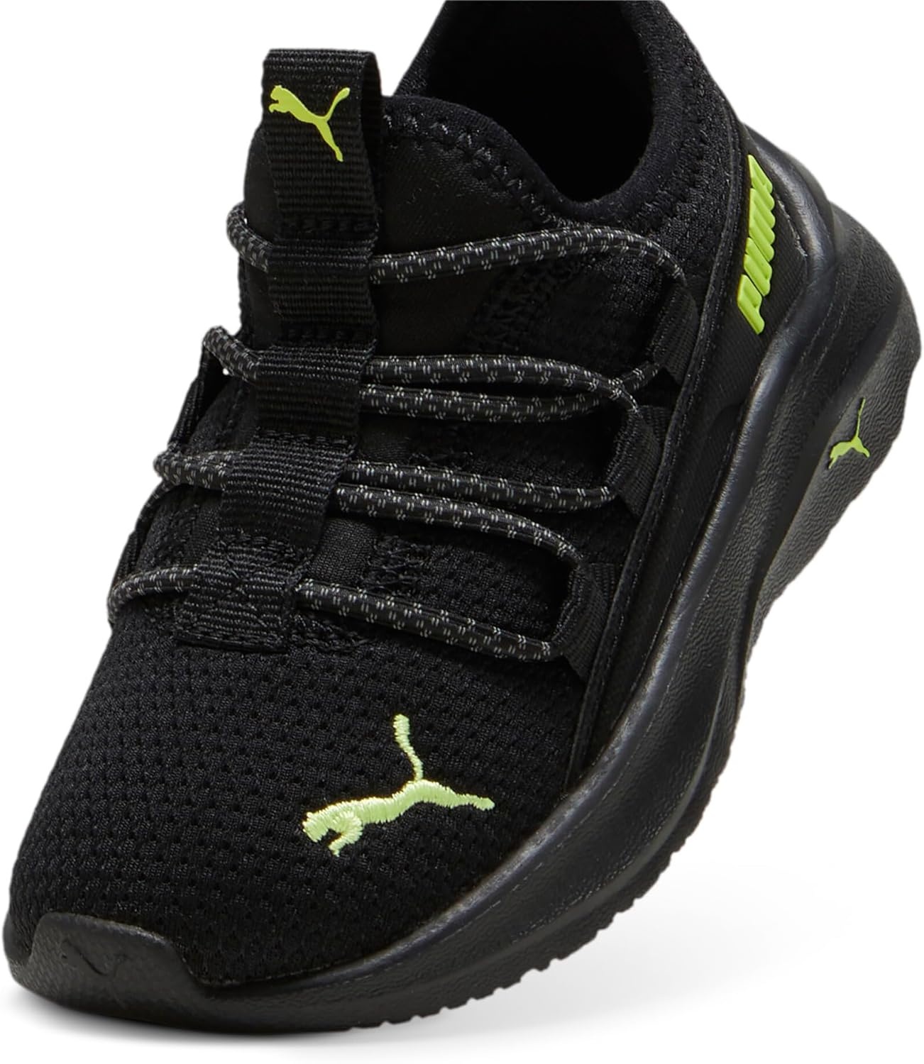 image:imagePUMA Kids Girls One4all Slip On Sneakers Shoes Casual PinkPuma Blacklime Powcool Dark Gray