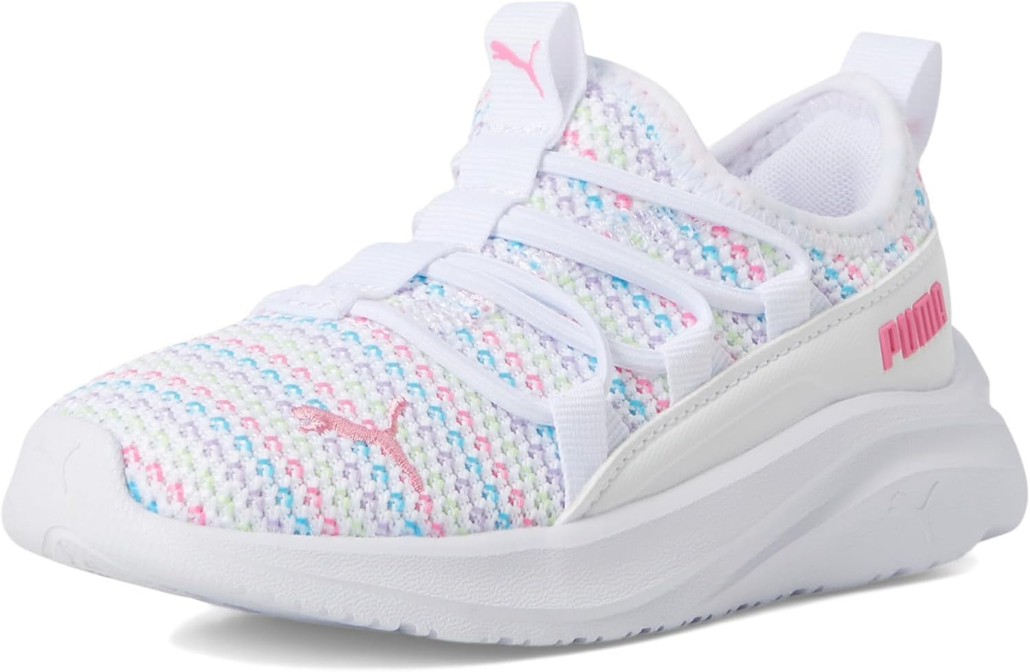 image:imagePUMA Kids Girls One4all Slip On Sneakers Shoes Casual PinkPuma Whitefast Pink