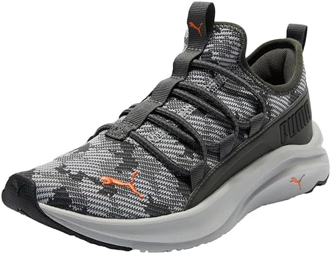 image:imagePUMA Kids Girls One4all Slip On Sneakers Shoes Casual PinkShadow Grayrickie Orange