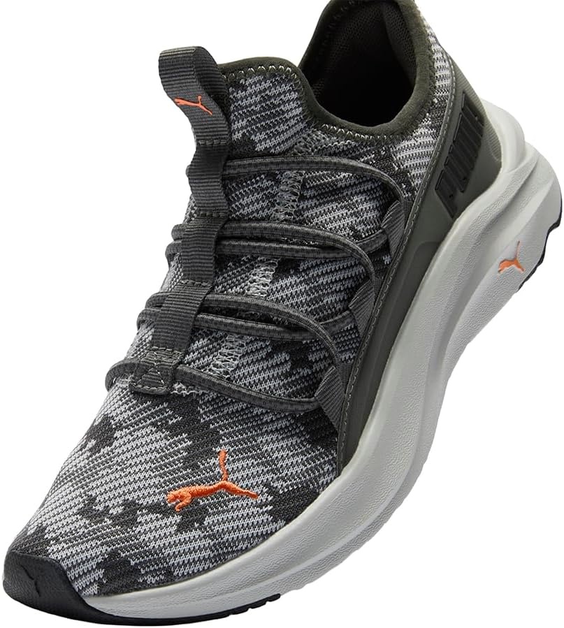 image:imagePUMA Kids Girls One4all Slip On Sneakers Shoes Casual PinkShadow Grayrickie Orange