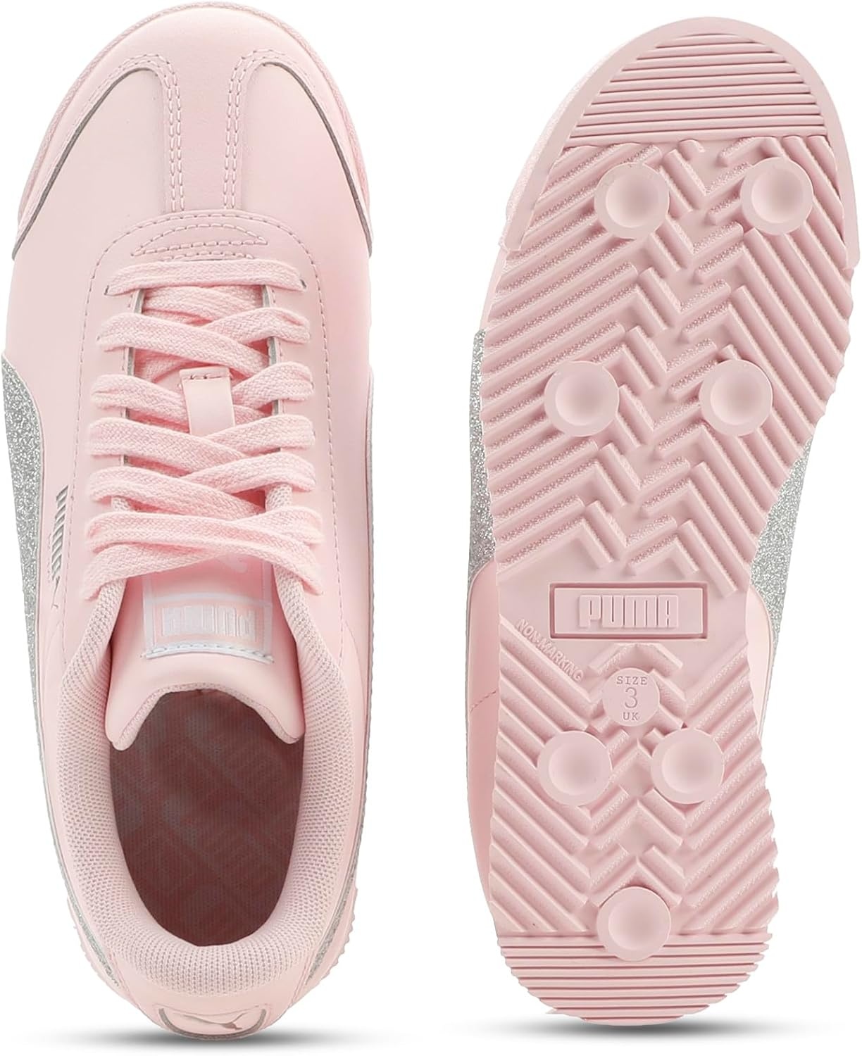 image:imagePUMA Kids Roma Shoes Big KidWhisp of Pinkpuma Whitepuma Silver