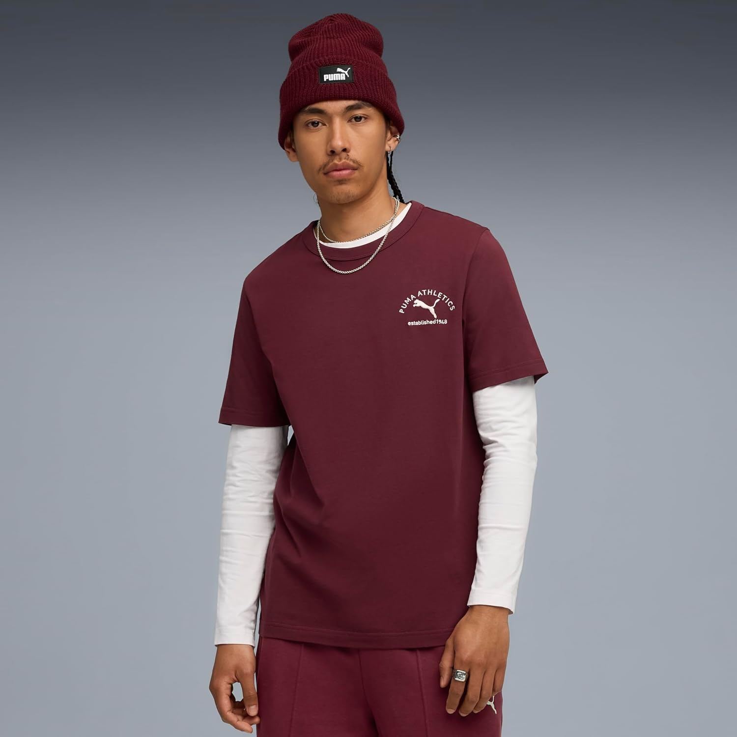image:imagePUMA Mens Class Graphic TShirtRuby Shimmer Ah25