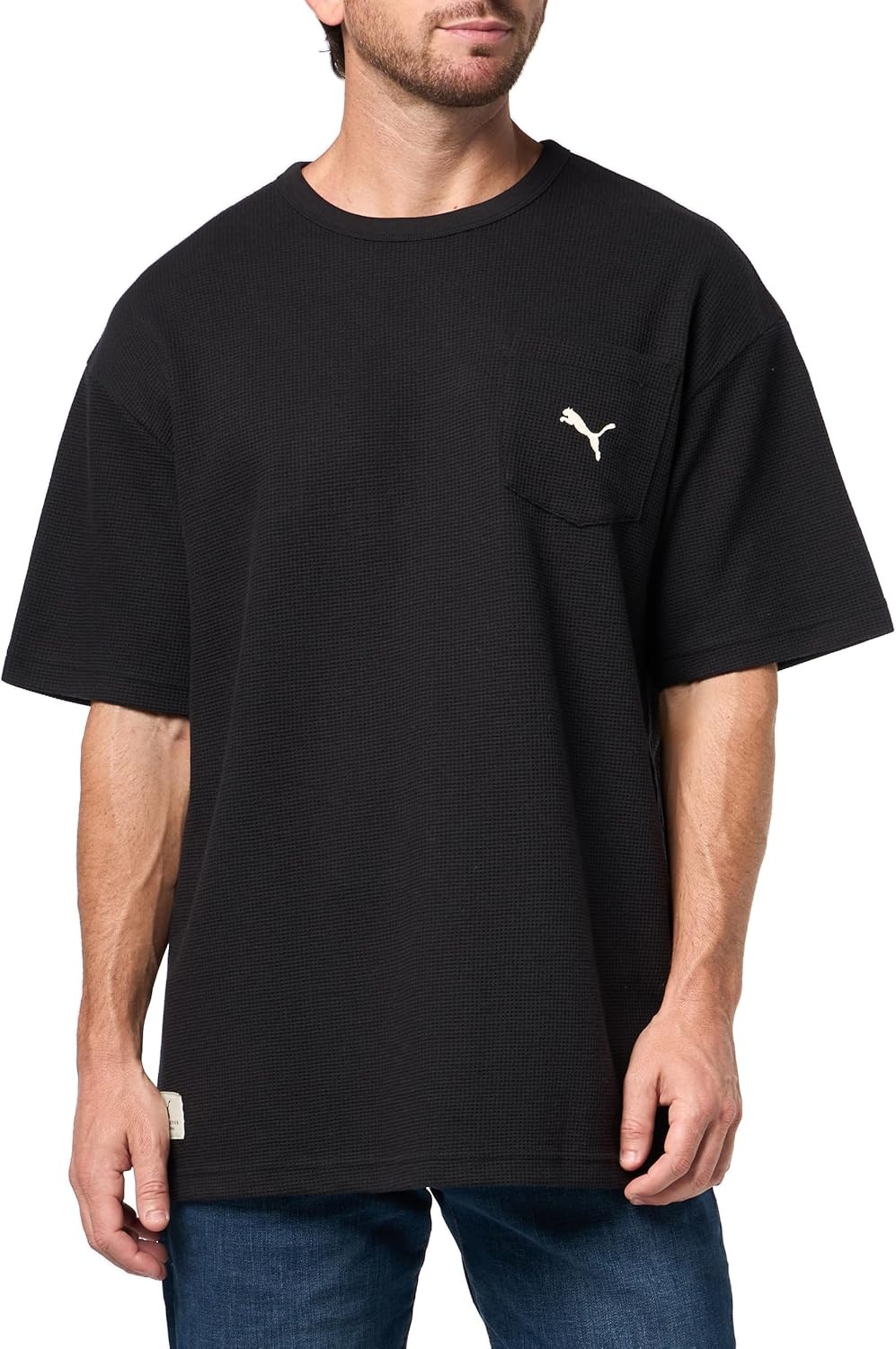 image:imagePUMA Mens Class Relaxed Pinnacle Crew Neck Short Sleeve Casual Tops Casual WhiteBlack Ah25
