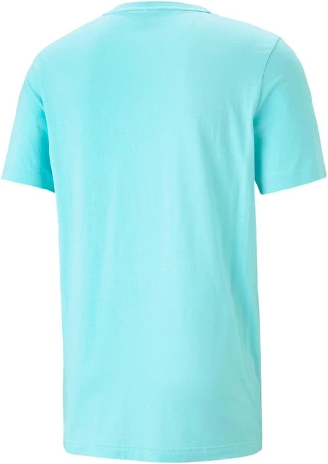 image:imagePUMA Mens Essentials Logo Crew Neck Short Sleeve Casual Tops CasualAngel Blue