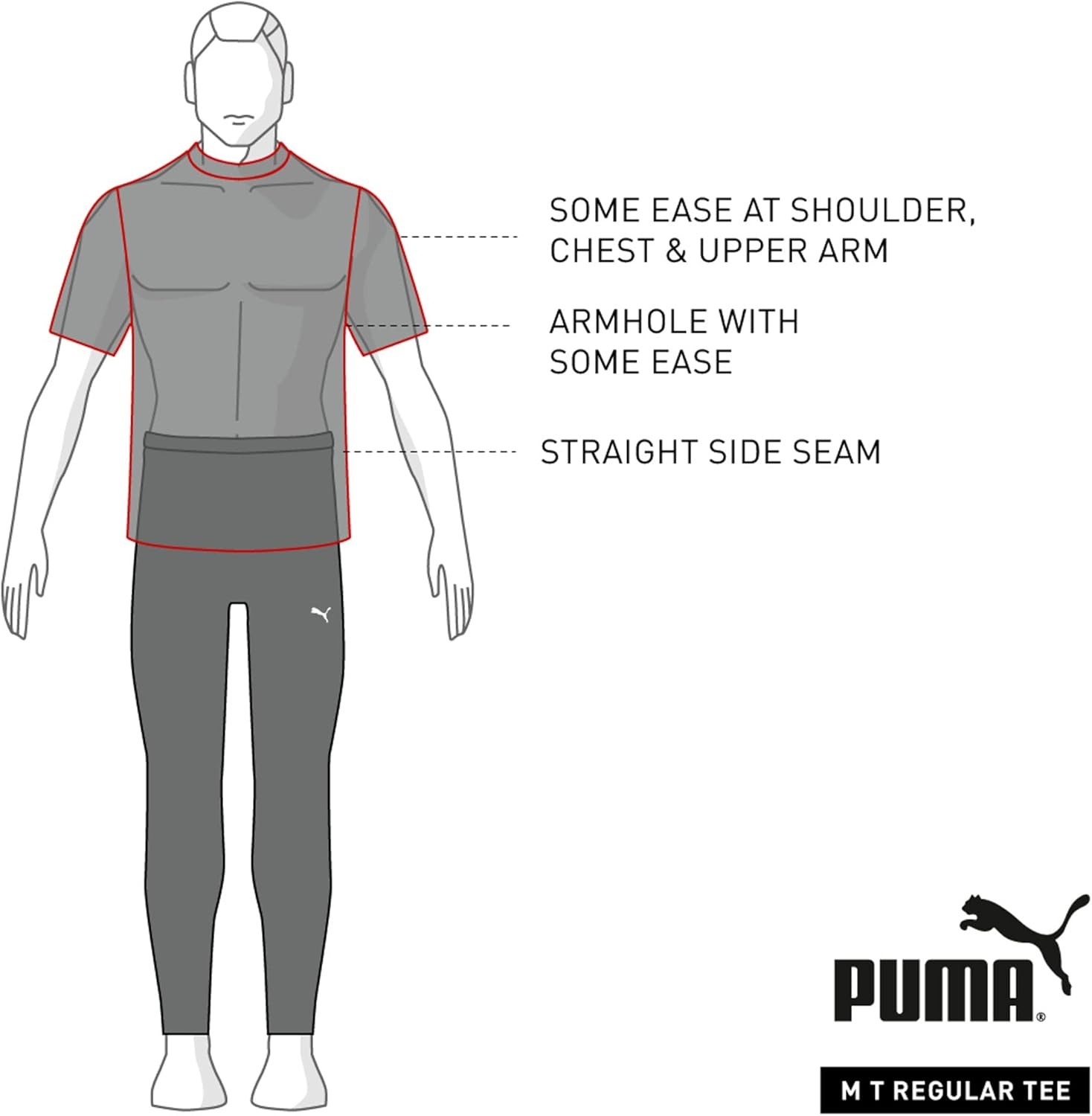 image:imagePUMA Mens Essentials Logo Crew Neck Short Sleeve Casual Tops CasualLogoHigh Risk Red