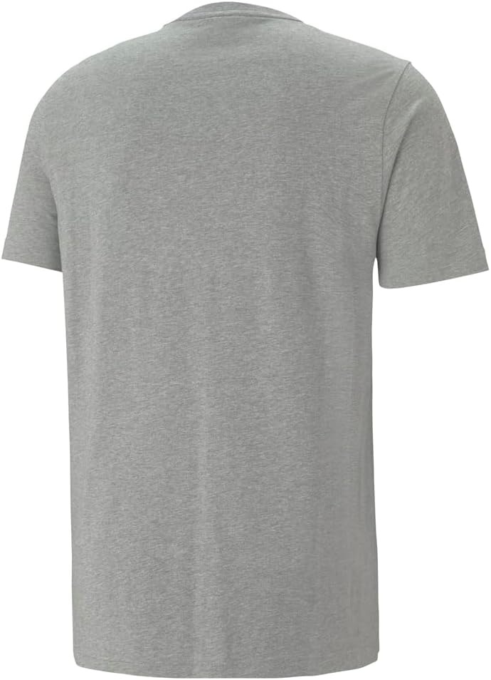 image:imagePUMA Mens Essentials Logo Crew Neck Short Sleeve Casual Tops CasualLogoMedium Gray Heather