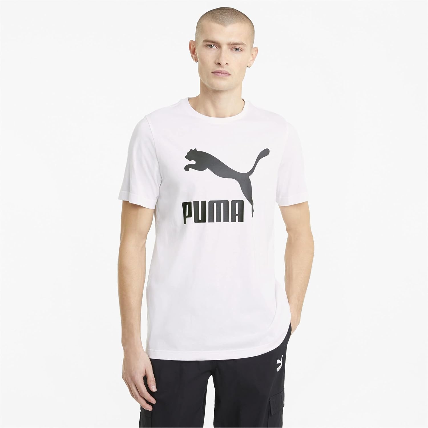 image:imagePUMA Mens Essentials Logo Crew Neck Short Sleeve Casual Tops CasualPuma White