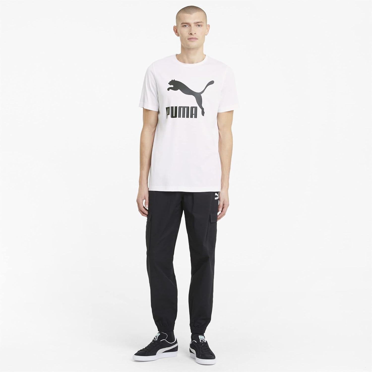 image:imagePUMA Mens Essentials Logo Crew Neck Short Sleeve Casual Tops CasualPuma White