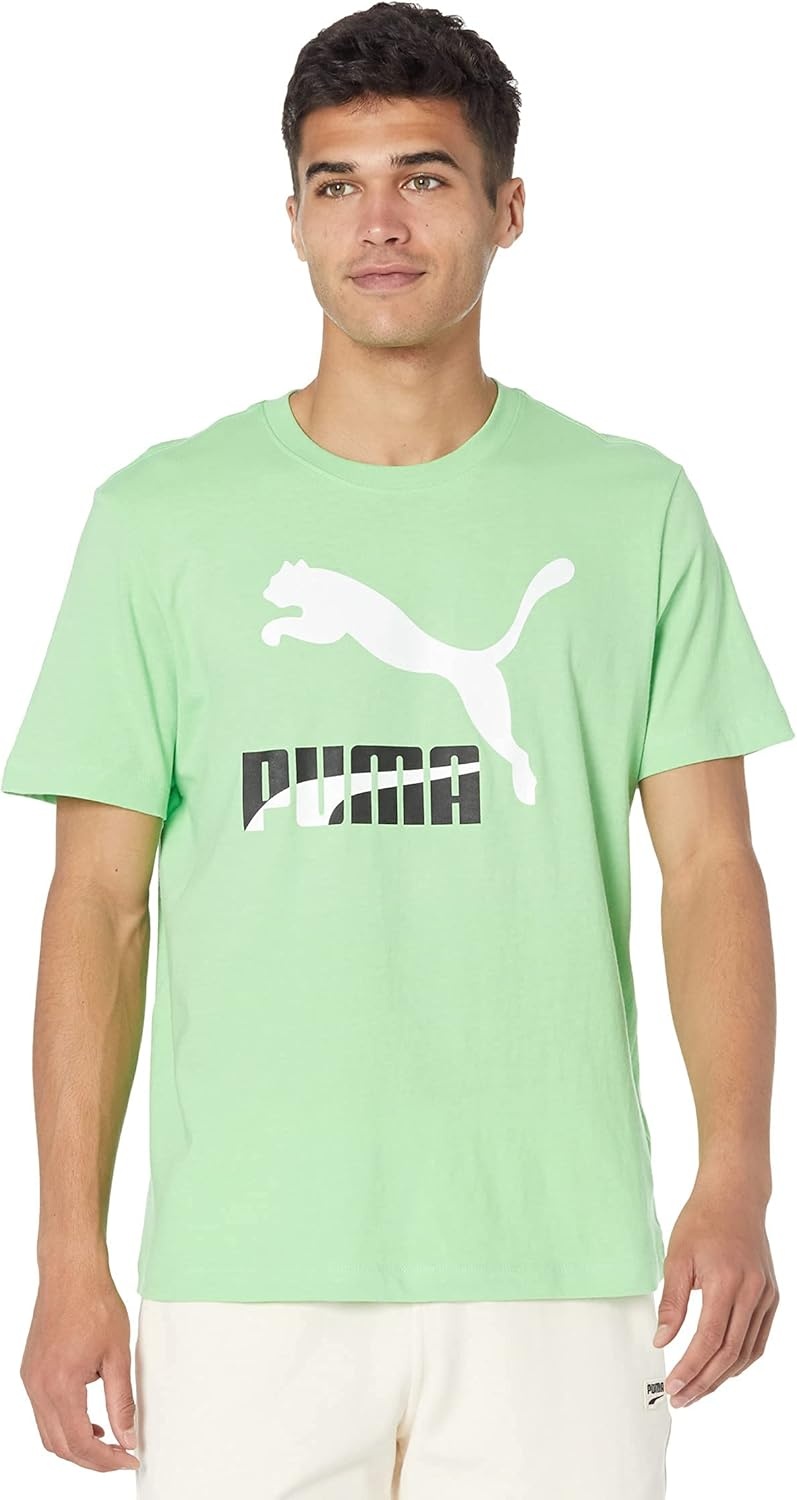 image:imagePUMA Mens Essentials Logo Crew Neck Short Sleeve Casual Tops CasualSummer Green