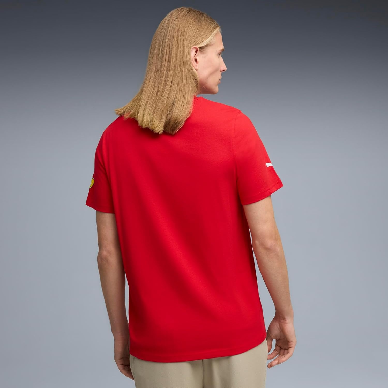 image:imagePUMA Mens Scuderia Ferrari Tonal Shield Graphic Crew Neck Short Sleeve Casual Tops Casual BlackRosso Corsa