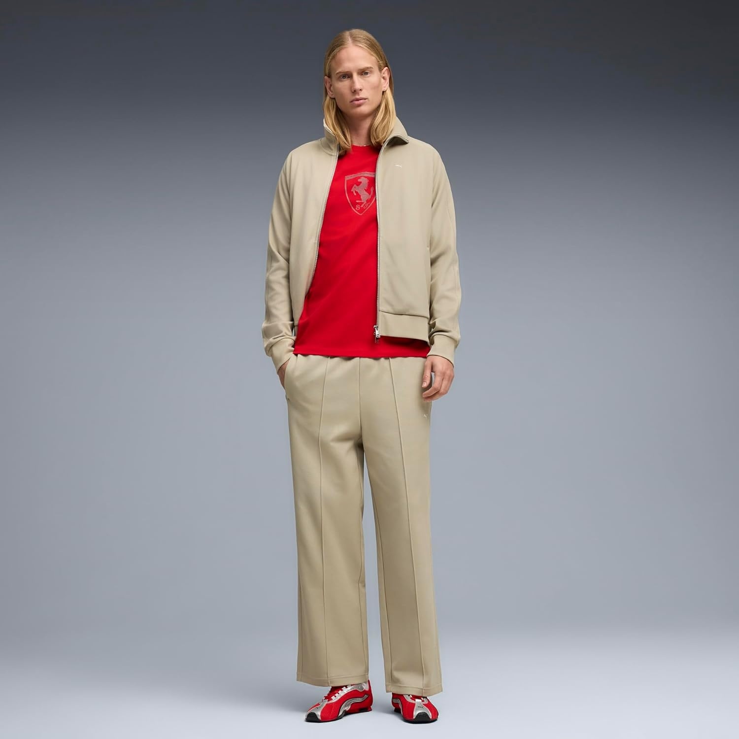 image:imagePUMA Mens Scuderia Ferrari Tonal Shield Graphic Crew Neck Short Sleeve Casual Tops Casual BlackRosso Corsa