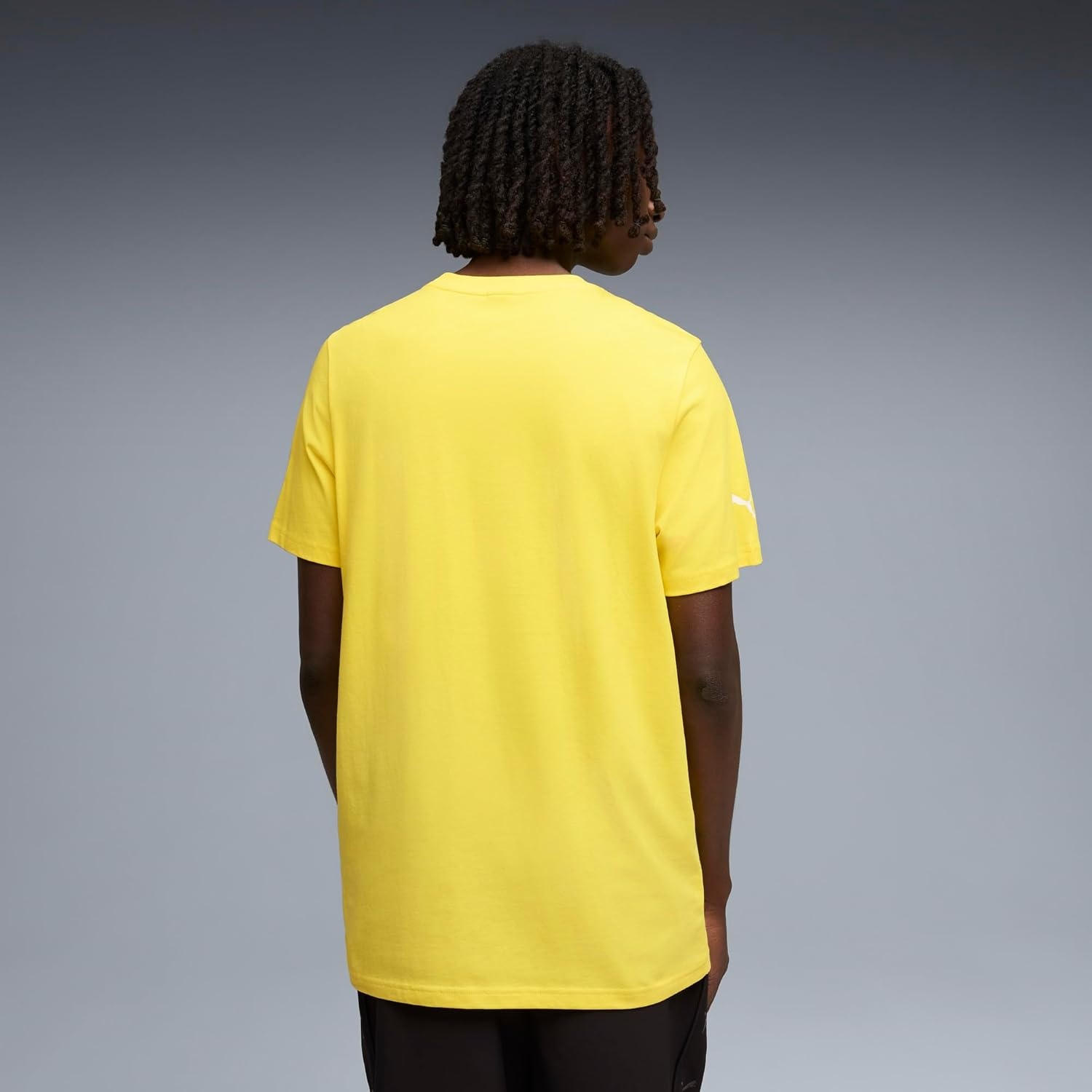 image:imagePUMA Mens Scuderia Ferrari Tonal Shield Graphic Crew Neck Short Sleeve Casual Tops Casual BlackYellow