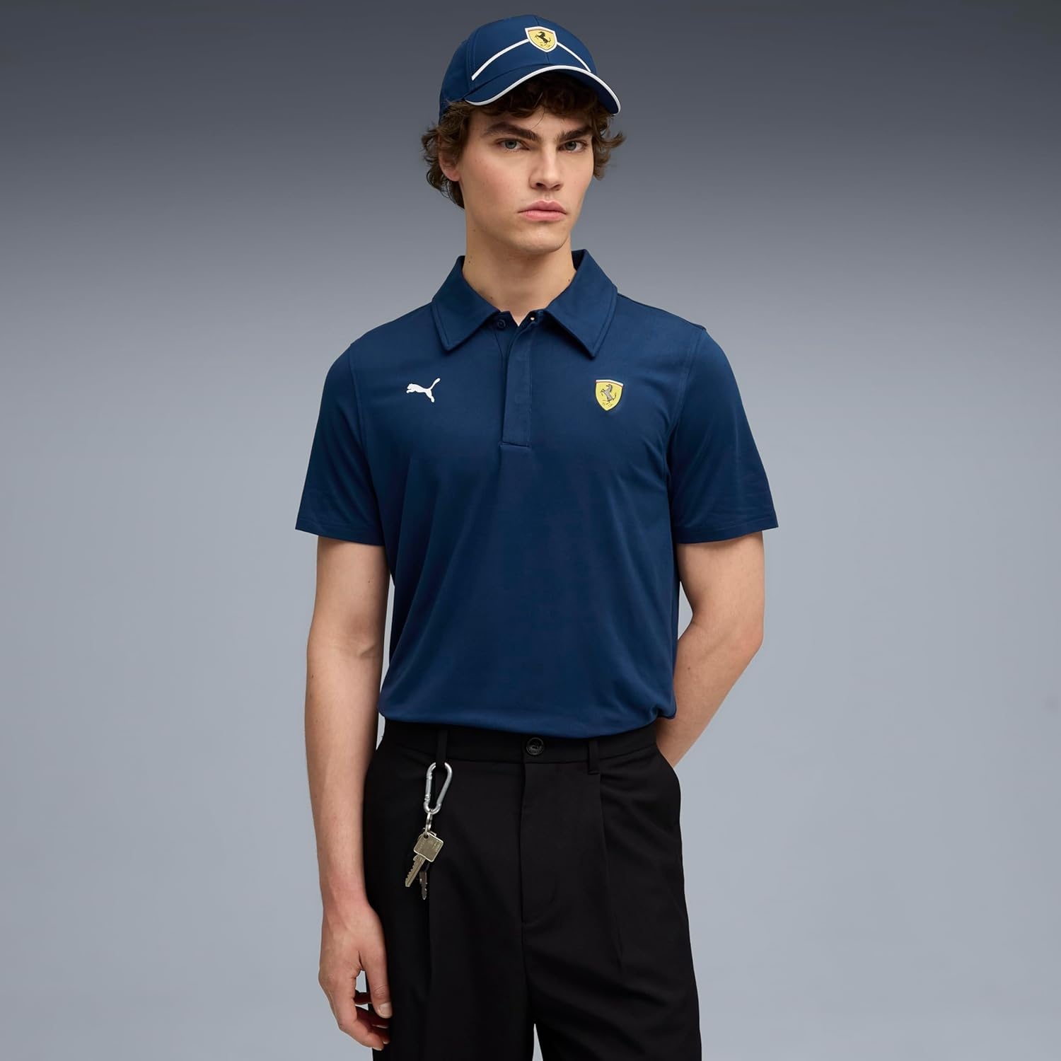 image:imagePUMA Mens Standard Scuderia Ferrari Formula 1 Cloudspun Polo Persian Blue AH25