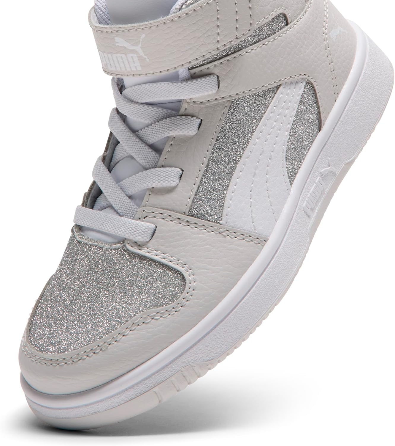 image:imagePUMA Toddler Boys Rebound Layup Lo Lace Up Sneakers Shoes Casual Blue WhiteFeather Graypuma Whitepuma Silver