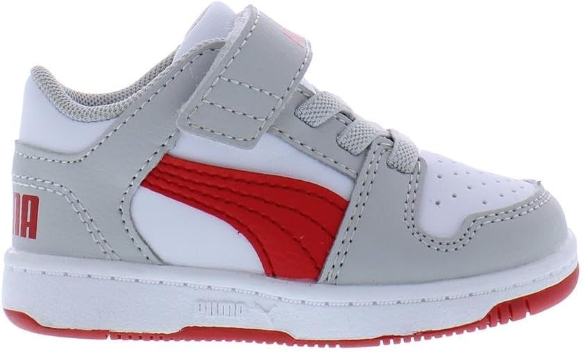 image:imagePUMA Toddler Boys Rebound Layup Lo Lace Up Sneakers Shoes Casual Blue WhiteWhiteRedCool Light Gray