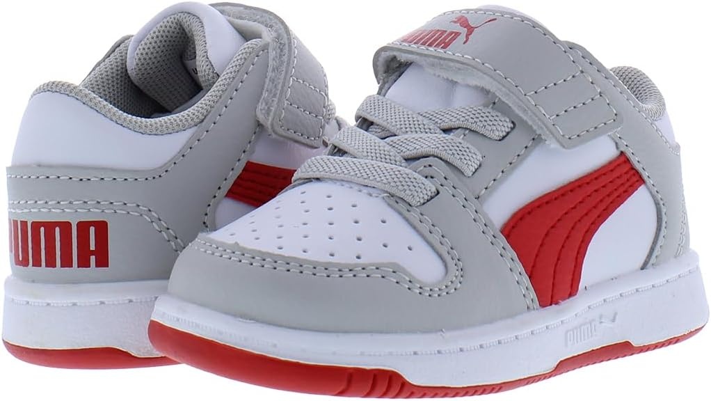 image:imagePUMA Toddler Boys Rebound Layup Lo Lace Up Sneakers Shoes Casual Blue WhiteWhiteRedCool Light Gray