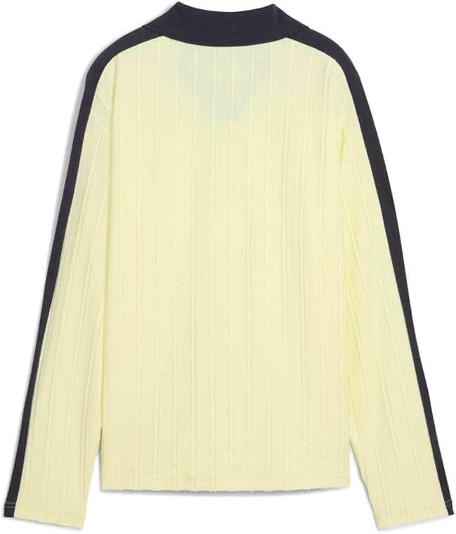 image:imagePUMA Womens T7 Relaxed Long Sleeve Shirt Casual Casual YellowGold Moon Ah25