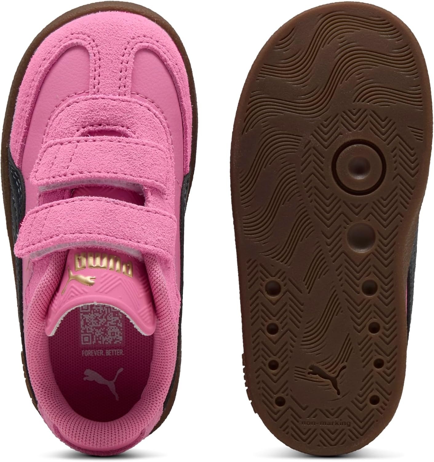 image:imagePuma Baby Boys Club II Era Hook and Loop ShoesPosie Pinknew Navy