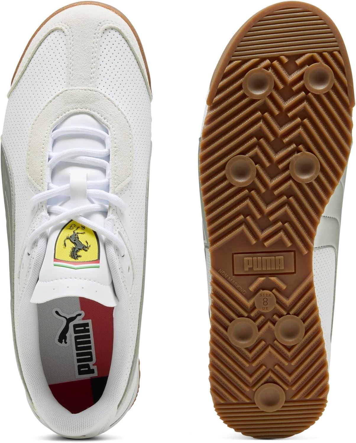 image:imagePuma Mens Scuderia Ferrari Roma ShoesWhiteaged Silver Ah25