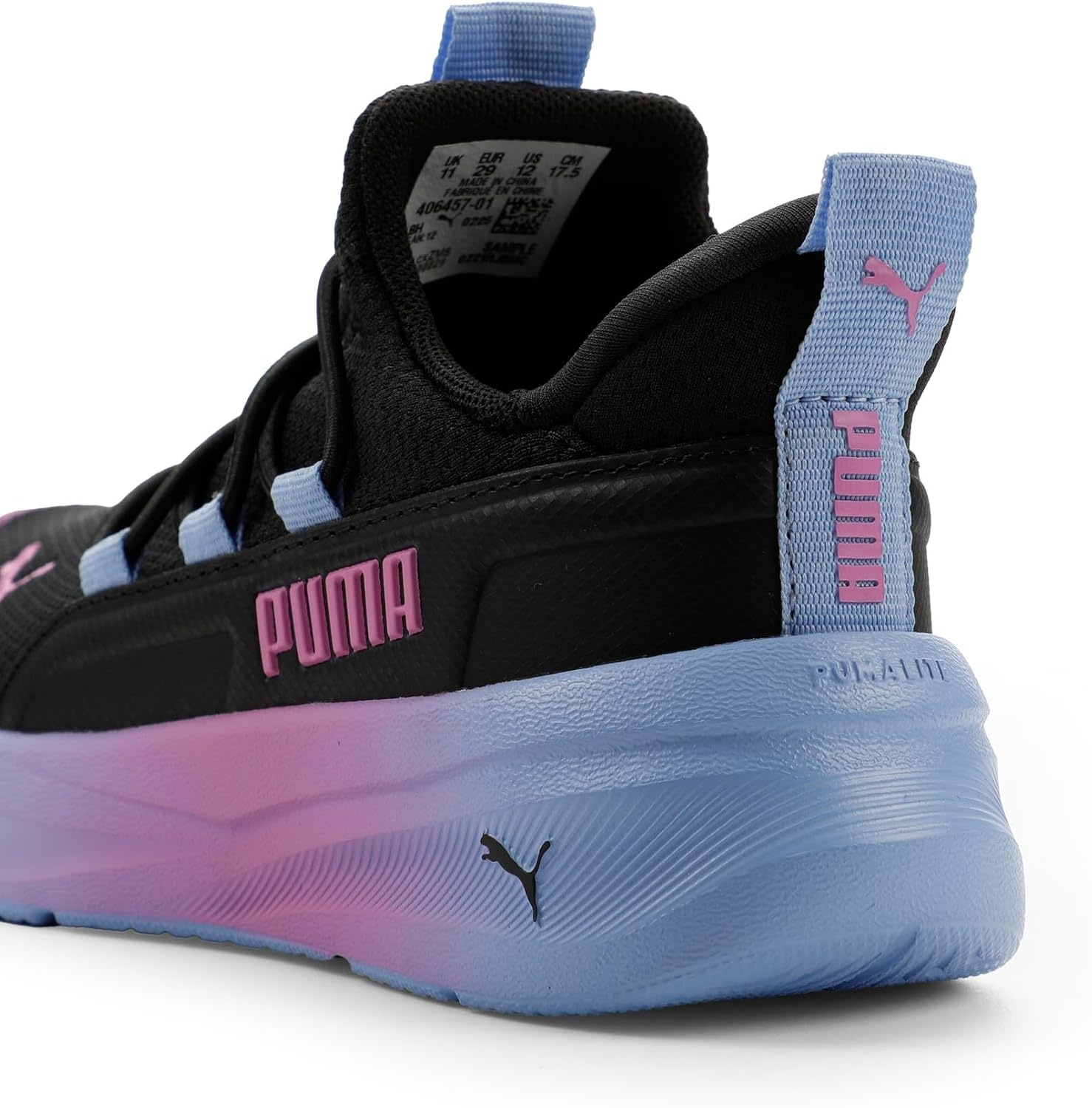 image:imagePuma UnisexChild One4all Slip onPuma Blackintense Lavendermauve Pop