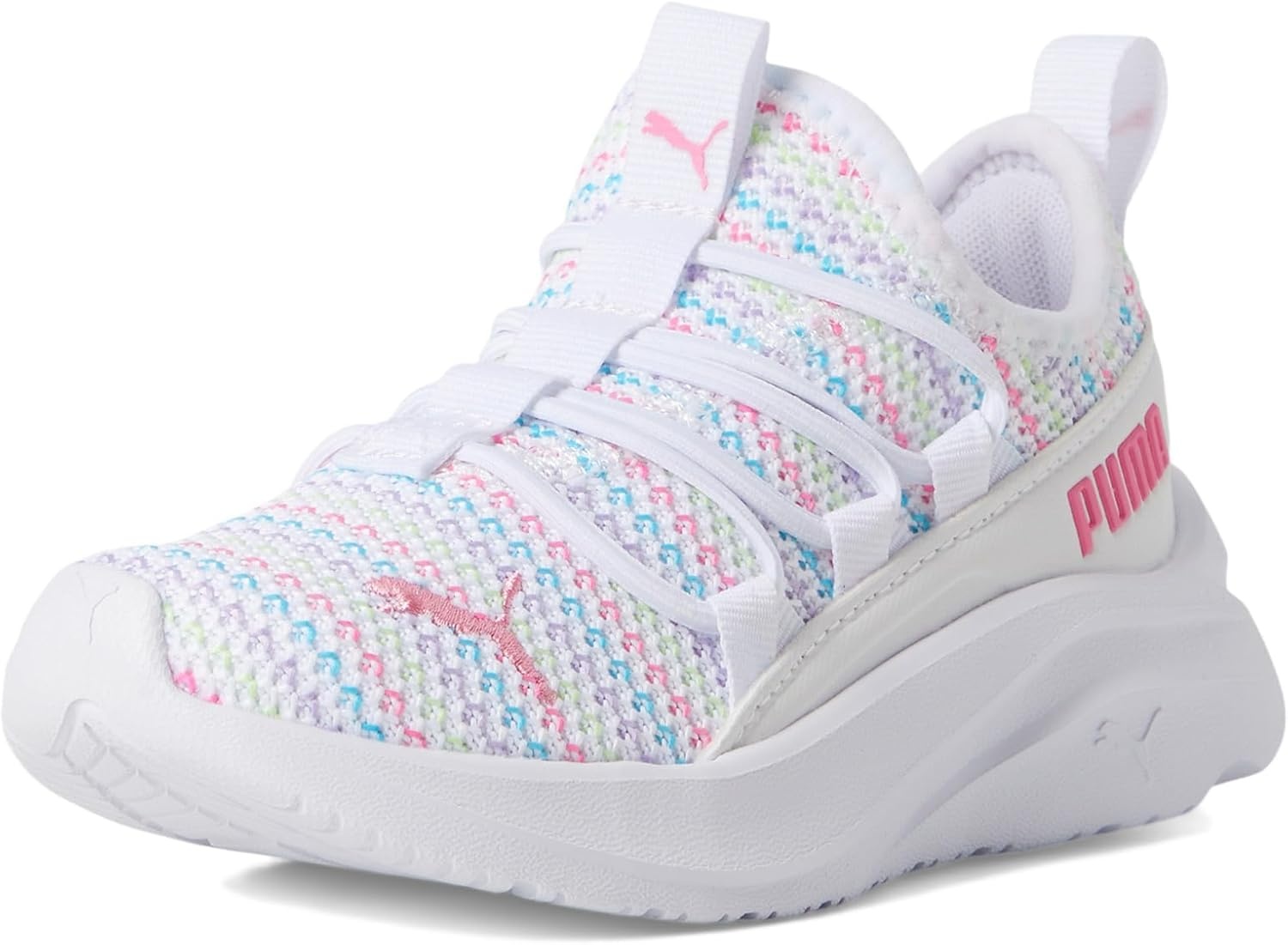 image:imagePuma UnisexChild SOFTRIDE ONE4ALL Slip On Shoes WhiteFast Pink SS25 Little Kid 12
