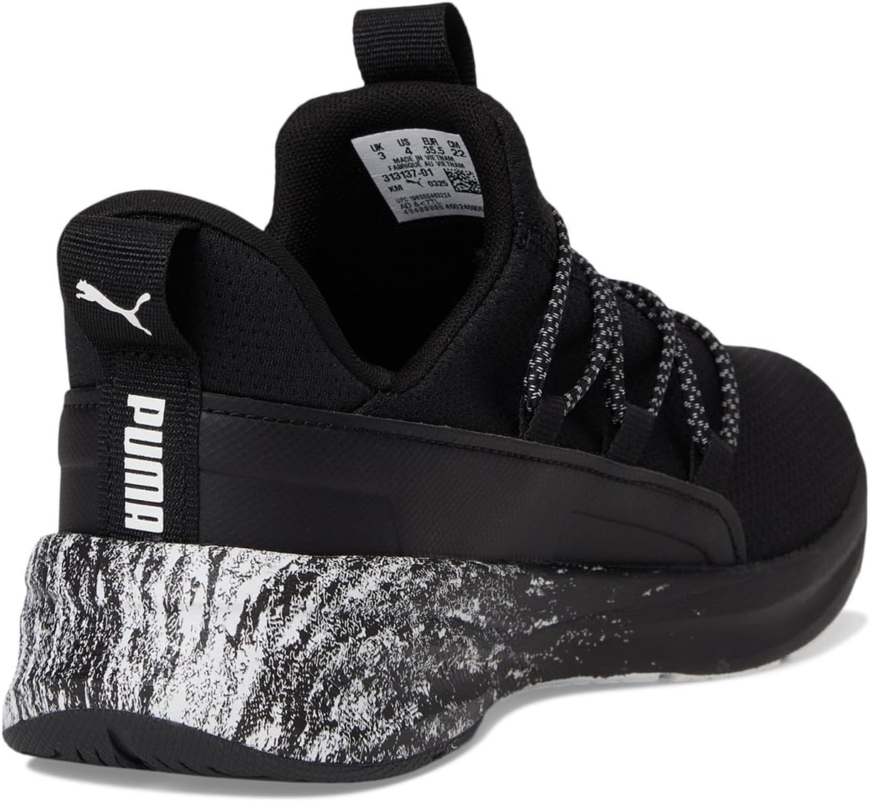 image:imagePuma UnisexChild Softride One4all Slipon Shoes Big KidBlackwhite Ah25