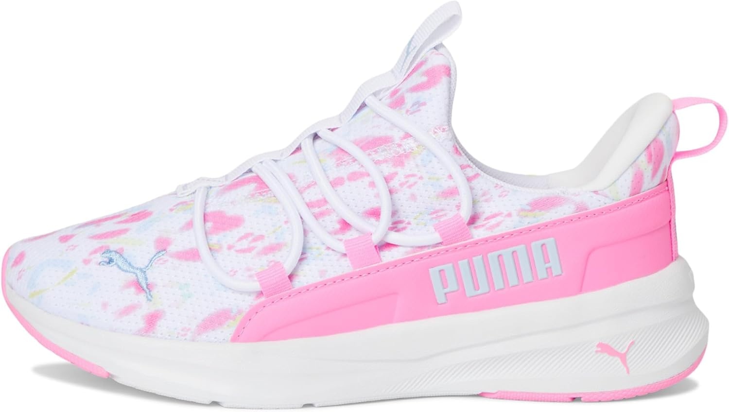 image:imagePuma UnisexChild Softride One4all Slipon Shoes Big KidWhitepink Pixel Ss25
