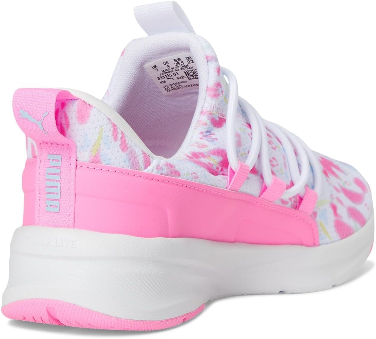 image:imagePuma UnisexChild Softride One4all Slipon Shoes Big KidWhitepink Pixel Ss25