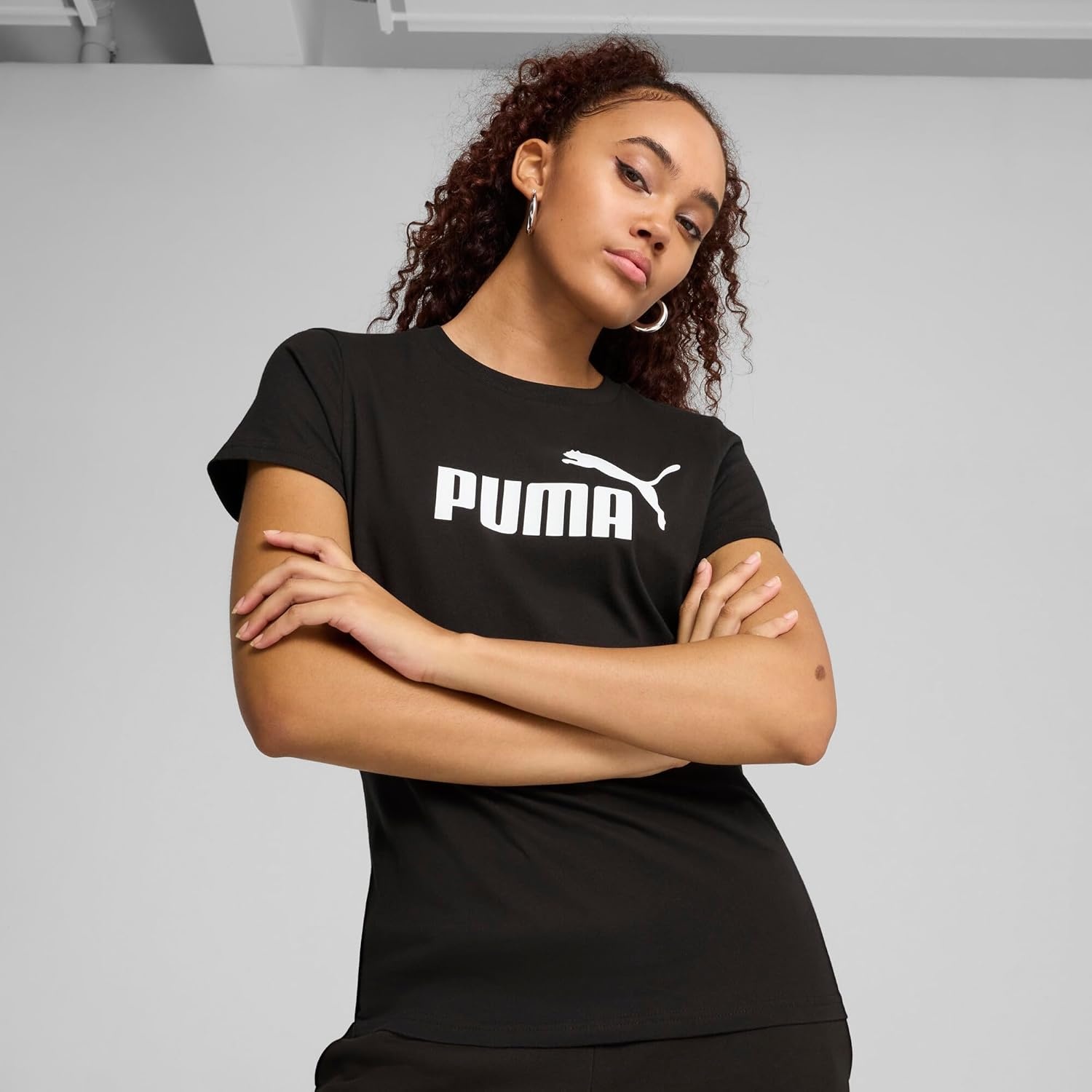 image:imagePuma Womens Essentials All Over Print TeeTShirtBlack Ah25