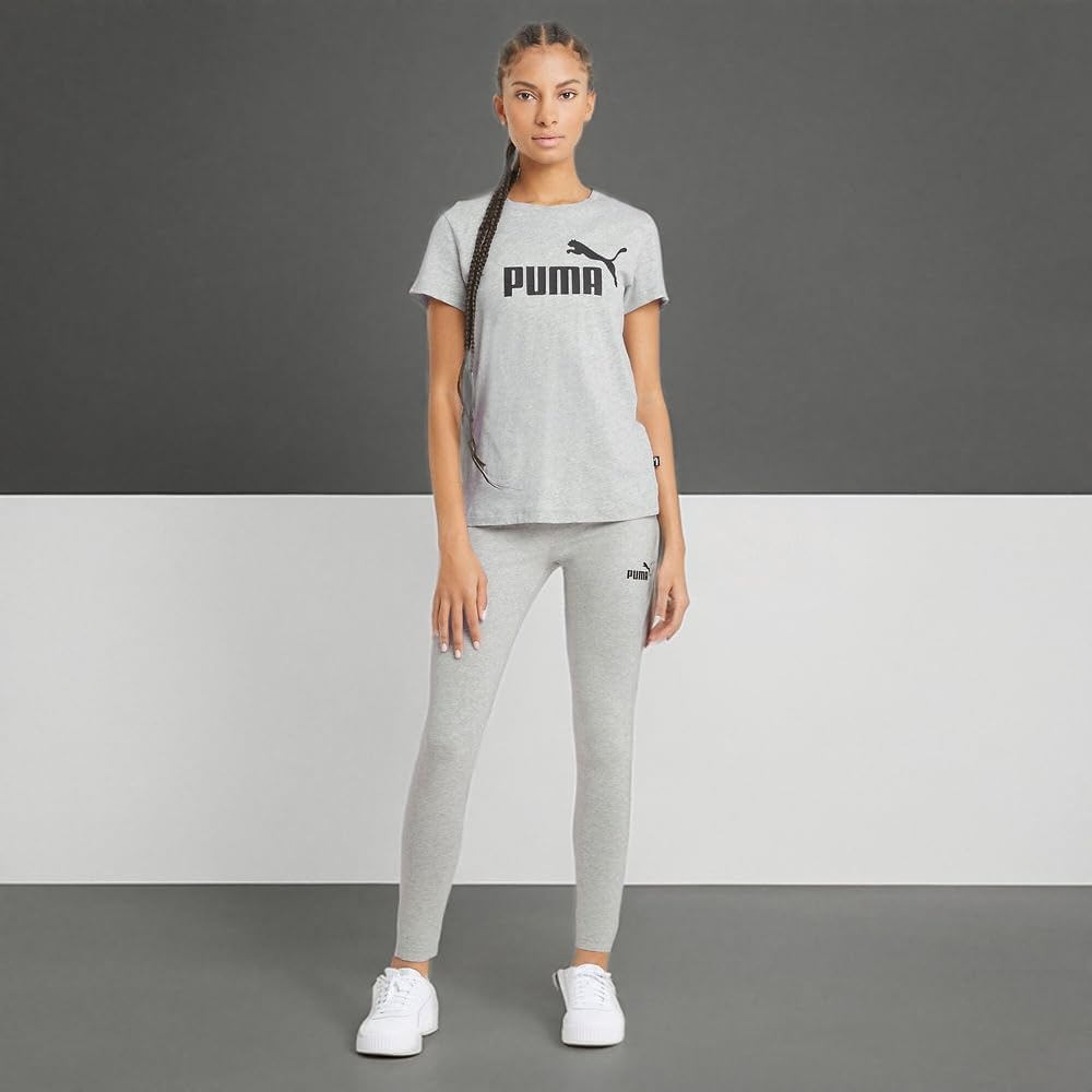 image:imagePuma Womens Essentials All Over Print TeeTShirtLight Gray Heather