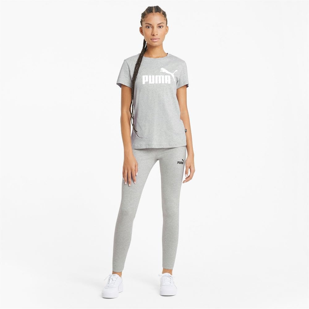 image:imagePuma Womens Essentials All Over Print TeeTShirtLight Gray Heather Ah23