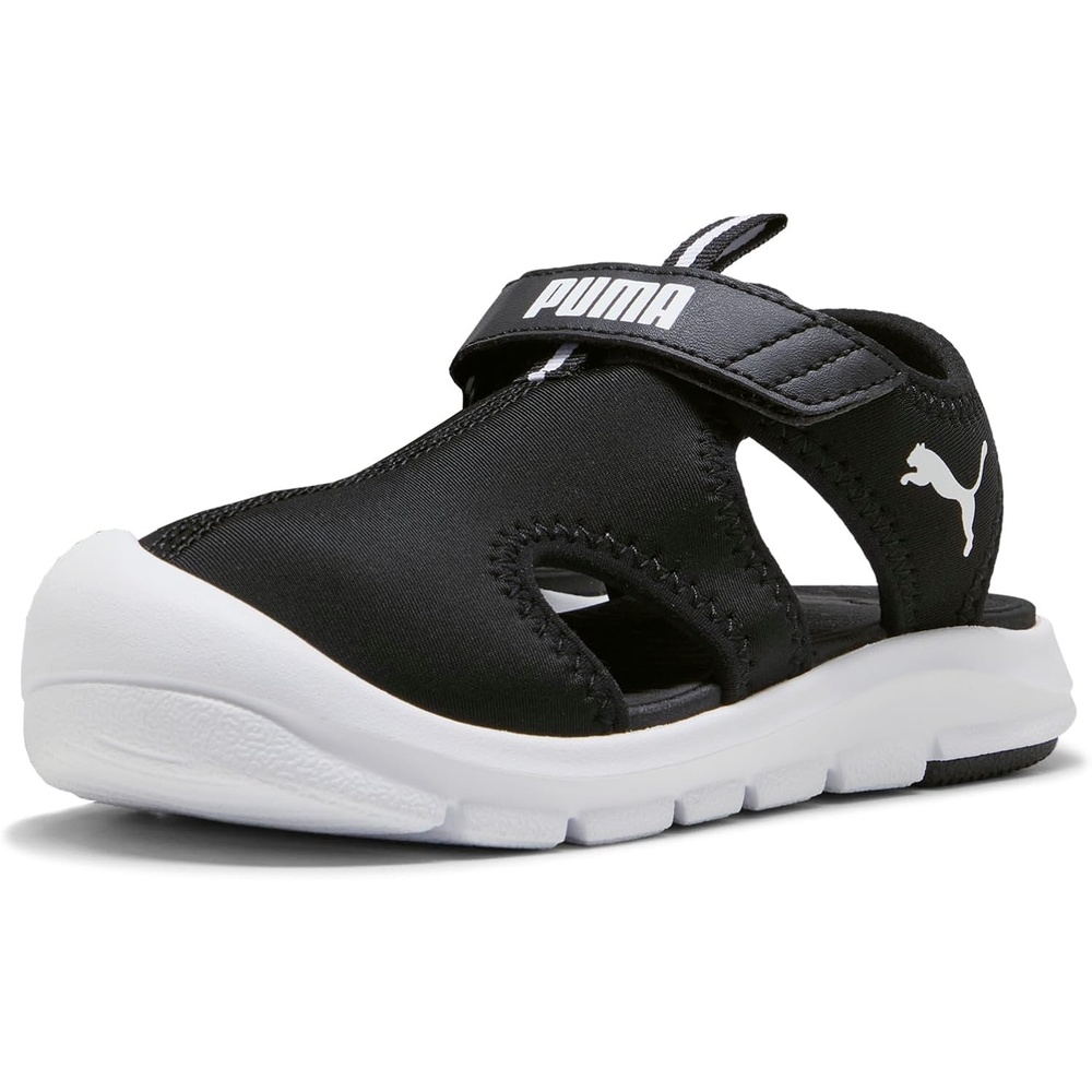image:imagePUMA Kids Fun Racer Hook and Loop SandalsBlackWhite