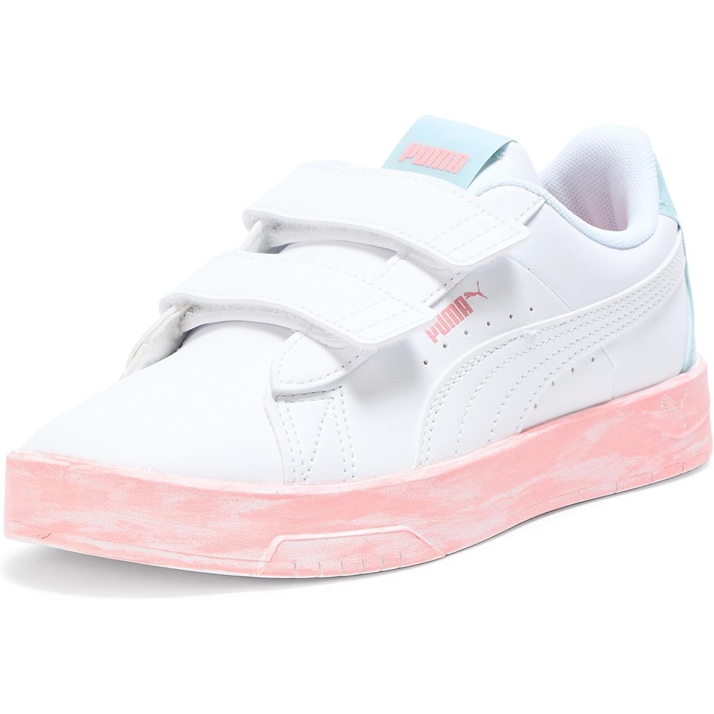 image:imagePUMA Kids Girls Jada Classic V Slip On Sneakers Shoes Casual WhiteWhitesea Glasspinkscape Ah25