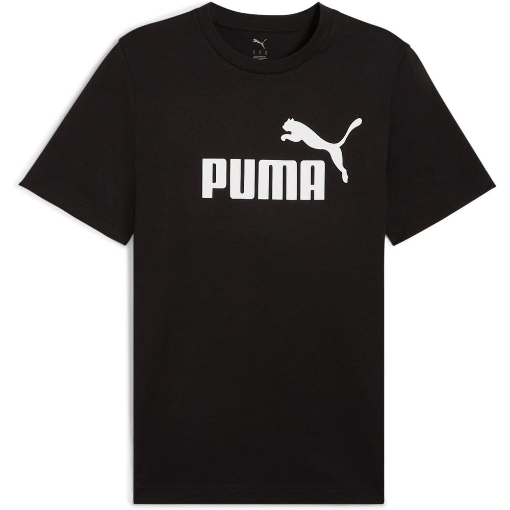 image:imagePUMA Mens Essentials Logo Crew Neck Short Sleeve Casual Tops CasualBlack Big Logo Ah25