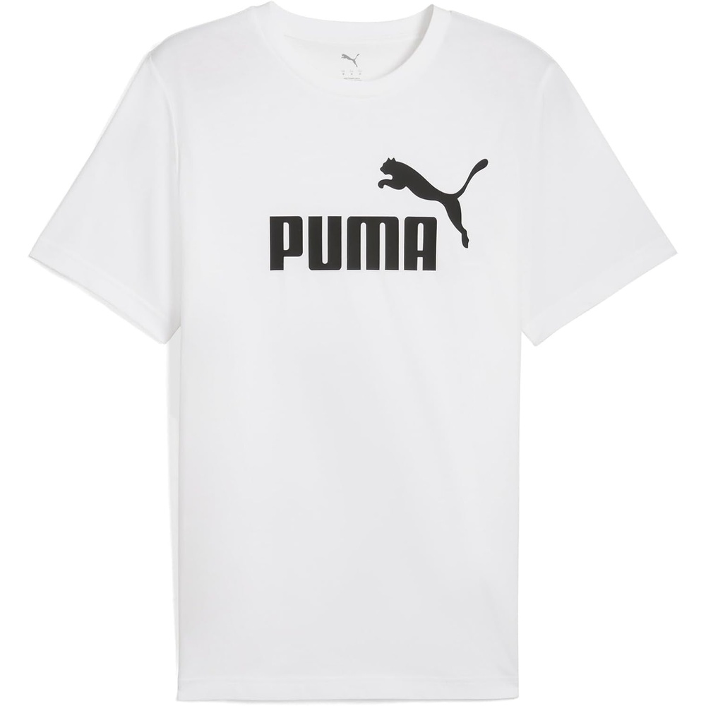 image:imagePUMA Mens Essentials Logo Crew Neck Short Sleeve Casual Tops CasualWhite Big Logo Ah25