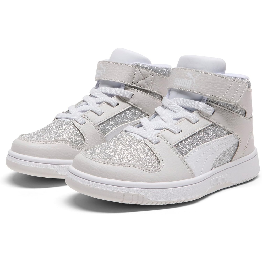 image:imagePUMA Toddler Boys Rebound Layup Lo Lace Up Sneakers Shoes Casual Blue WhiteFeather Graypuma Whitepuma Silver