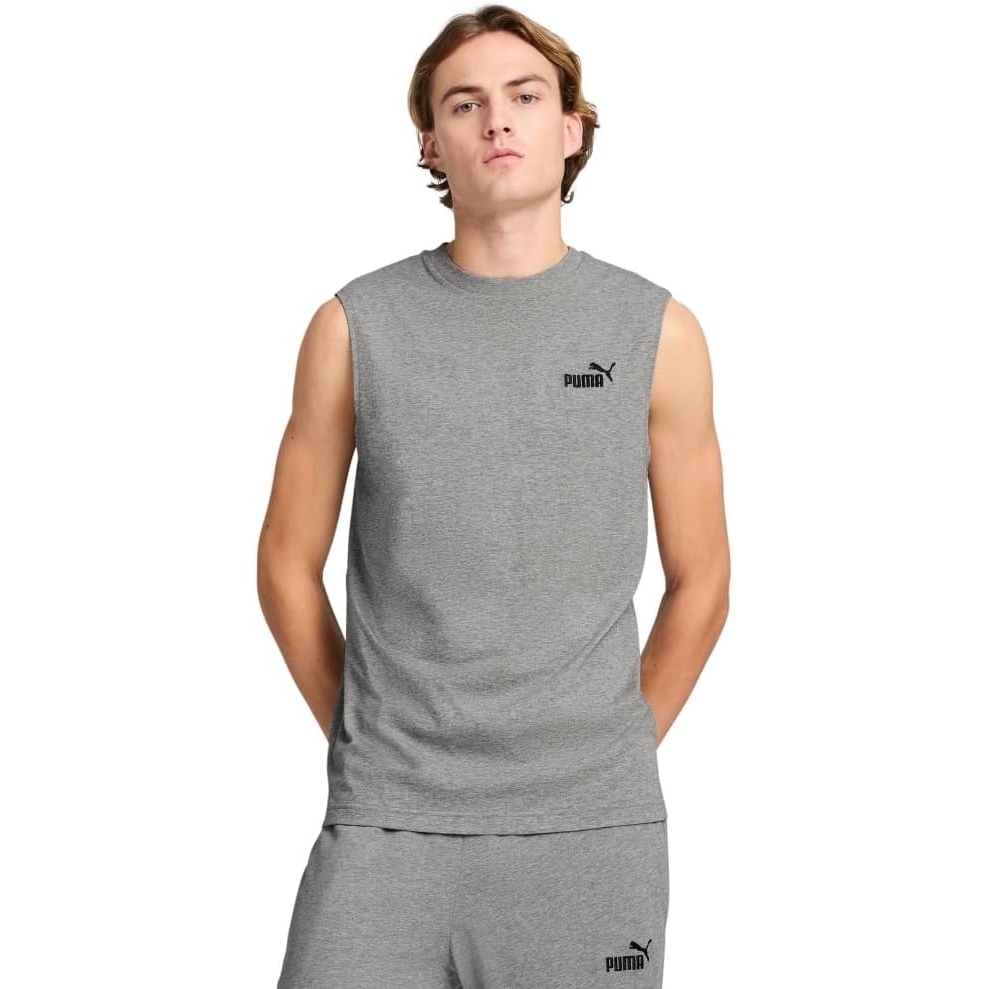 image:imagePUMA Womens Essentials No1 Logo Crew Neck Tank Casual Tops Casual  BlueMedium Gray Heather Ss25