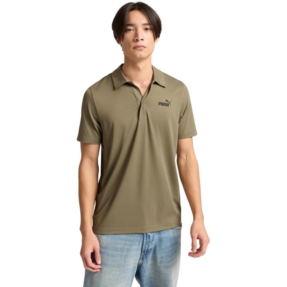 image:imagePuma Mens Essentials All in Polo Available in Big amp TallVelvet Moss Ss25