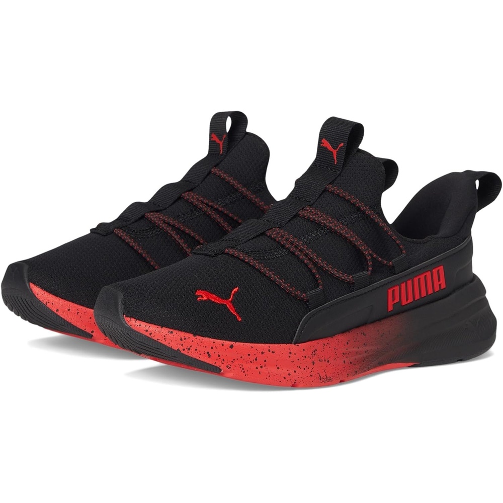 image:imagePuma UnisexChild Softride One4all Slipon Shoes Big KidBlackfor All Time Red Ah25