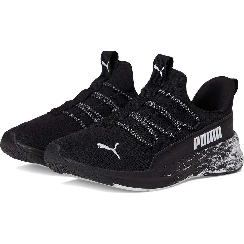 image:imagePuma UnisexChild Softride One4all Slipon Shoes Big KidBlackwhite Ah25