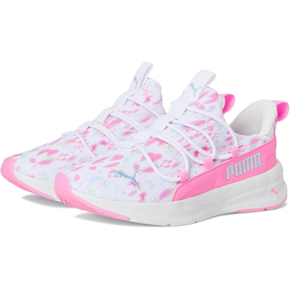 image:imagePuma UnisexChild Softride One4all Slipon Shoes Big KidWhitepink Pixel Ss25