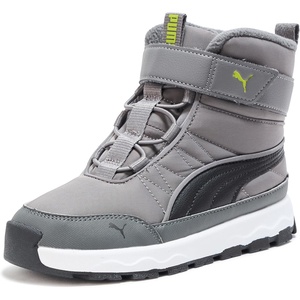 PUMA Kids’ Evolve Alternative Closure Boots(Cast Iron-black-lime Smash Ah25)