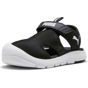 PUMA Kids’ Fun Racer Hook and Loop Sandals(Black/White)