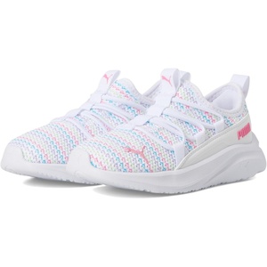 PUMA Kids Girls One4all Slip On Sneakers Shoes Casual – Pink(Puma White-fast Pink)