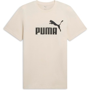 PUMA Mens Essentials Logo Crew Neck Short Sleeve Casual Tops Casual(Alpine Snow Big Logo Ah25)